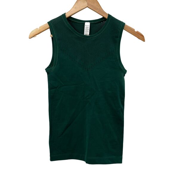 Athleta Tops - Athleta green lasercut tank XXS/XS